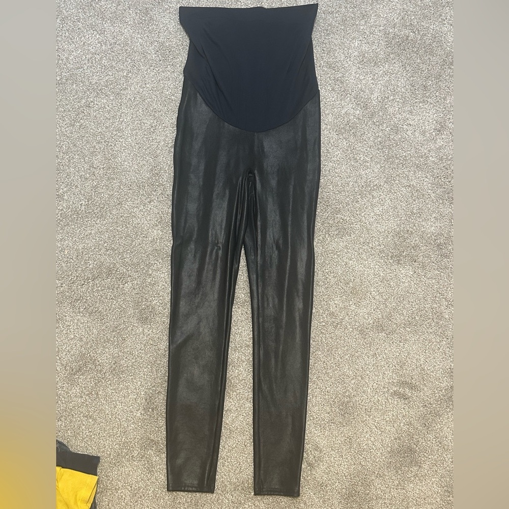 Spanx maternity liquid leggings.